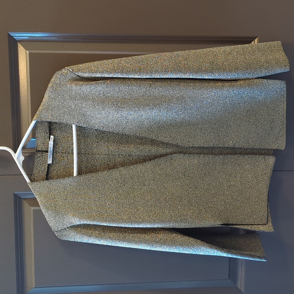 M.M. LaFleur Woolf Jardigan Metallic Gold Blazer Cardigan Small